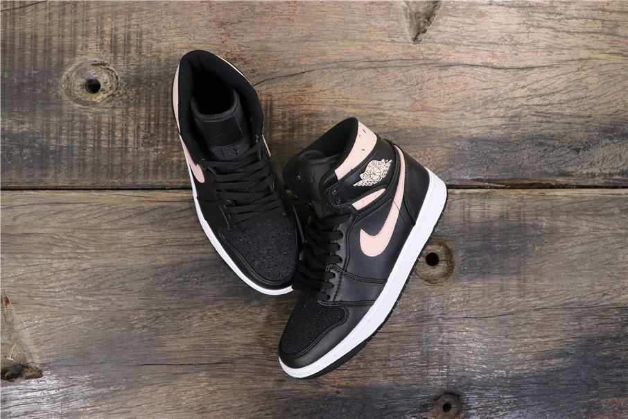 Air Jordan 1 GS High Premium Black Pink White Shoes - Click Image to Close